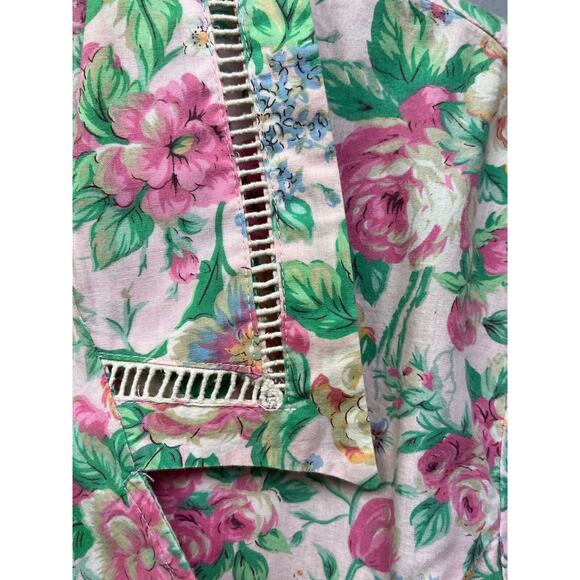 Vintage Victorias Secret Top‎ Womens Medium short sleeve button front Gold Label - Picture 4 of 6